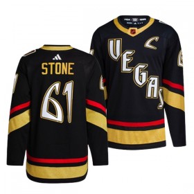Vegas Golden Knights Trikot Mark Stone 61 Adidas 2022-23 Schwarz Reverse Retro 2.0 Authentic - Herren